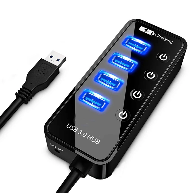 Высококачественный высокоскоростной концентратор USB 3 0 с поддержкой зарядки