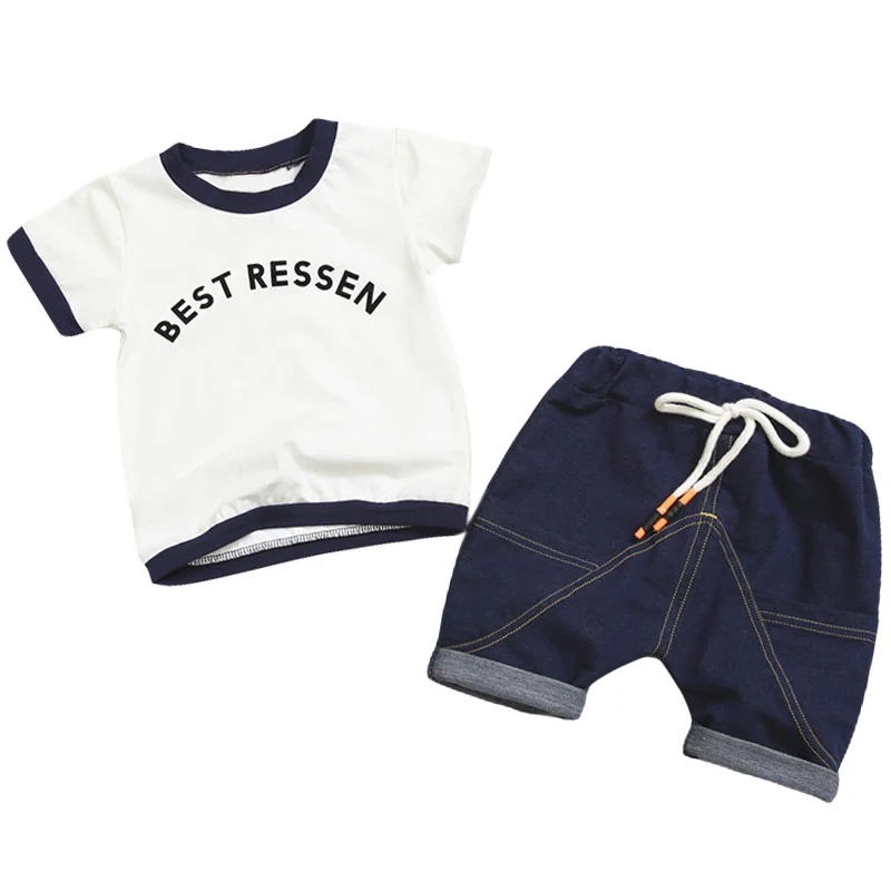 Shorts 2pcs Suits Children Outfits Kids Boys Clothes Set Summer Toddler Shirt