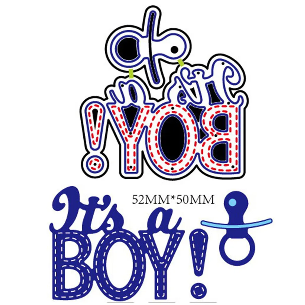 

1pc High Quality Its A Boy Design Metal Cutting Dies For DIY Scrapbooking Album Paper Cards
