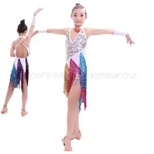 Костюм для латинских танцев для взрослых, блестки латунь, спандекс, танцевальное платье для девочек, платья для латинских танцев, S-4XL