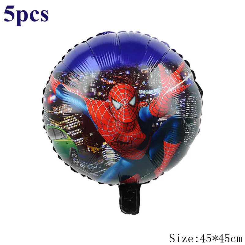 6 шт., супергерой Человек-паук, Мстители, Бэтмен, фольга, воздушный шар, детские товары для дня рождения, 30 дюймов, воздушный шар, детские игрушки Супермена - Цвет: 5pcs