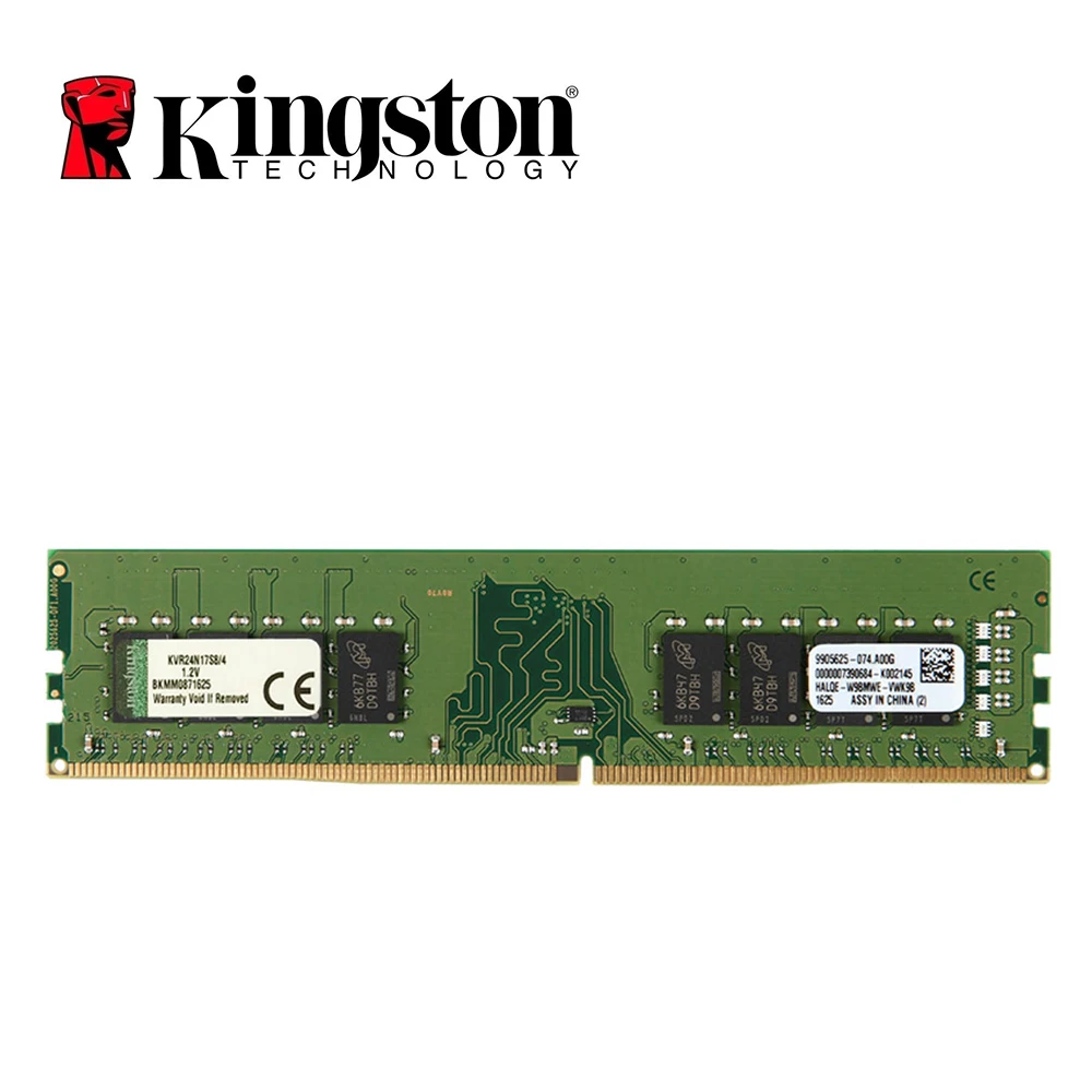 Kingston 4 Гб DDR4 2400 МГц PC4-19200U 4 Гб CL17 288pin 1,2 в настольная Память DIMM ram