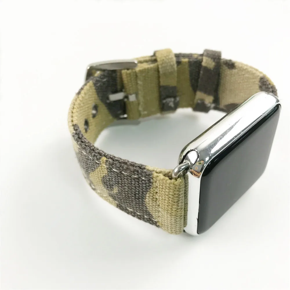

38mm/42mm Fashion Neutral Denim Canvas Camouflage Strap for Apple Watch