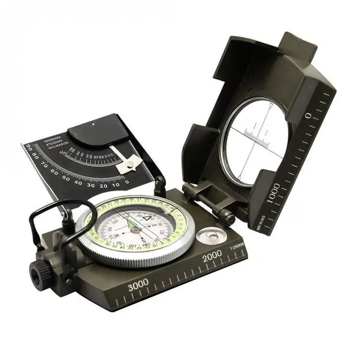 Profissional ao ar Avistamento de Metal Bússola Livre Luminosa Clinometer Campismo Ed-shipping 10 Cheap Ferram. atividade ar livre