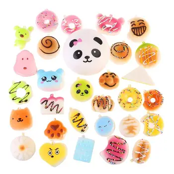 

30Pcs Jumbo Medium Mini Random Squishy Soft Panda/Bread/Cake/Buns Phone Straps Party Decoration Children Gift