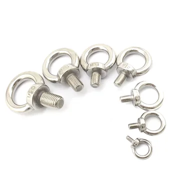 

SS304 Metric Thread M3 M4 M5 M6 M8 M10 M12 M16 M18 M20 M24 Lifting Bolt Eye Hook Nuts Shouldered Lifting Screw Eye Ring Bolts