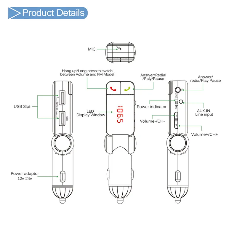 bluetooth transmitter for car stereo