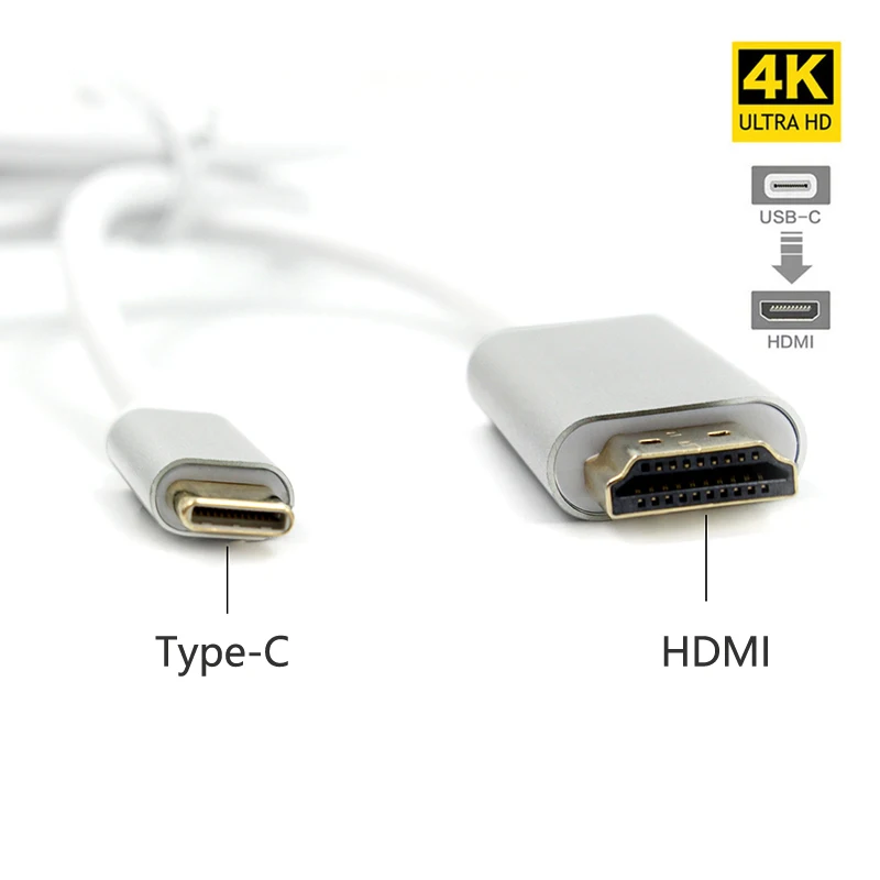 Тип C HDMI USB C к HDMI 4 K Кабель-адаптер Thunderbolt 3 для huawei mate 20 MacBook pro samsung galaxy S9 HDMI USB-C