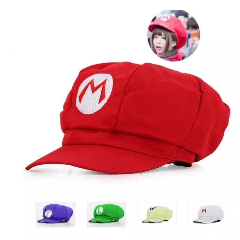 5 видов цветов! Аниме Супер шапка Марио Кепка Luigi Bros Косплей бейсбольный костюм