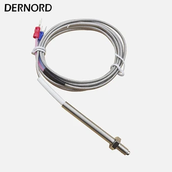 

DERNORD K Type Thermocouple Probe Sensor with 2 Meters Stainless Steel Braiding Cable
