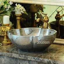 European Style Ceramic Above Counter Basin Bathroom Wash Basin High-quality Household Art Bathroom Sink Countertop Basin yins230 above counter basin ceramic wash basin european washbasin bathroom basin round art basin lo621321