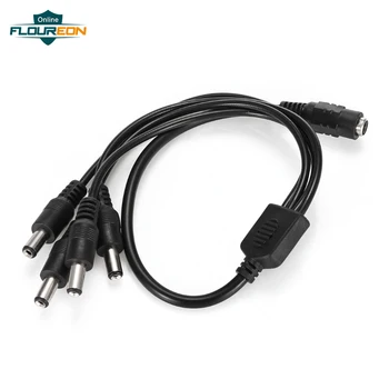 

Floureon Video Surveillance Security System Camera Power DC Splitter 1 Female to 4 Male Power Splitter Cable for CCTV Camera