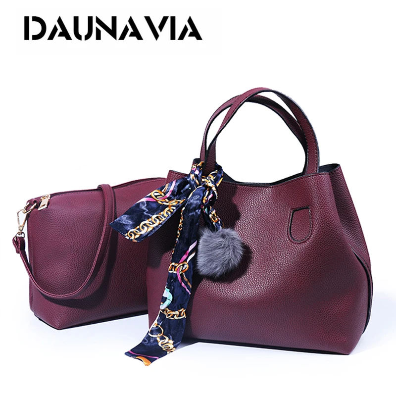 

DAUNAVIA designer Litchi Pattern Soft PU Leather Women Handbag Female Shoulder Bag Girls Messenger bag Casual Bag for Women