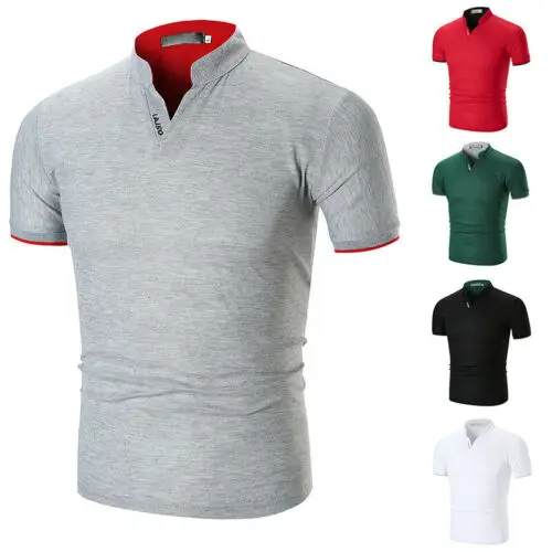 

Hirigin 2019 Mens Slim Fit Short Sleeve High Neck Casual Summer T-Shirt Top Muscle Tee Shirt