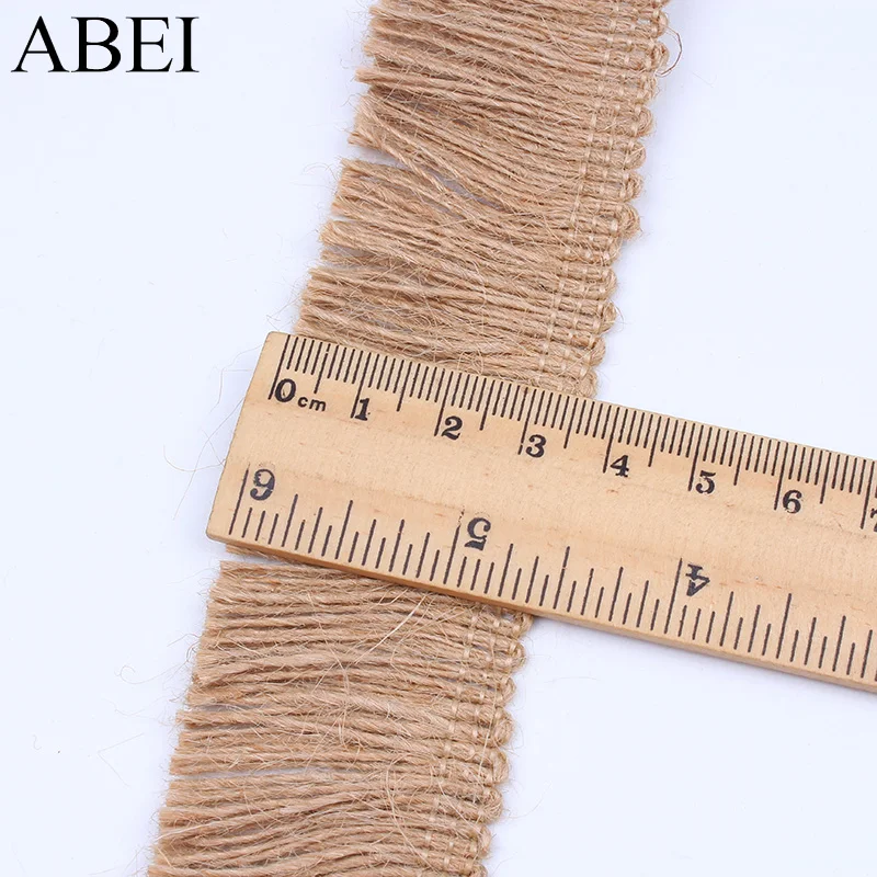 4cm 5yards Burlap Lace Wedding Party Decoration Hemp Jute Ribbon DIY Sewing Fabric Handmade Accessories
