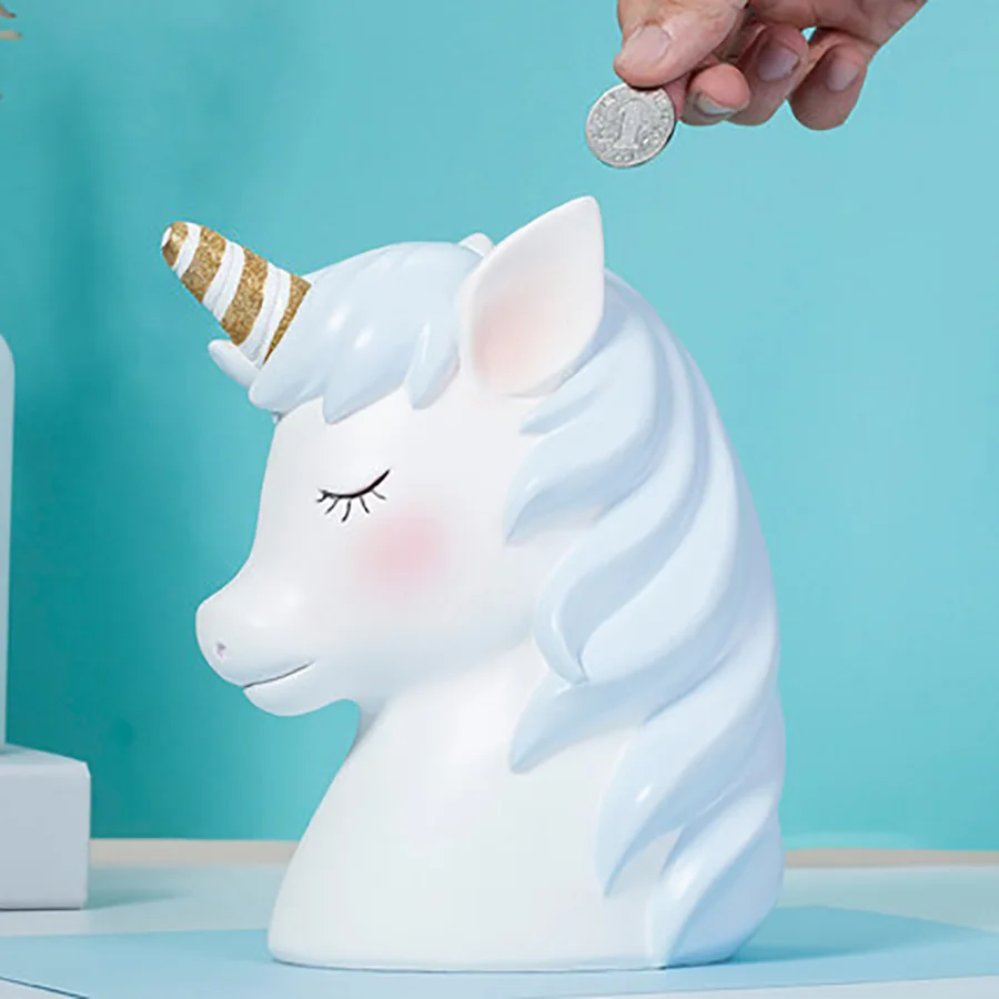 Cute Cartoon Unicorn Bank модная индивидуальная копилка для монет цифровая WZL008|Копилки