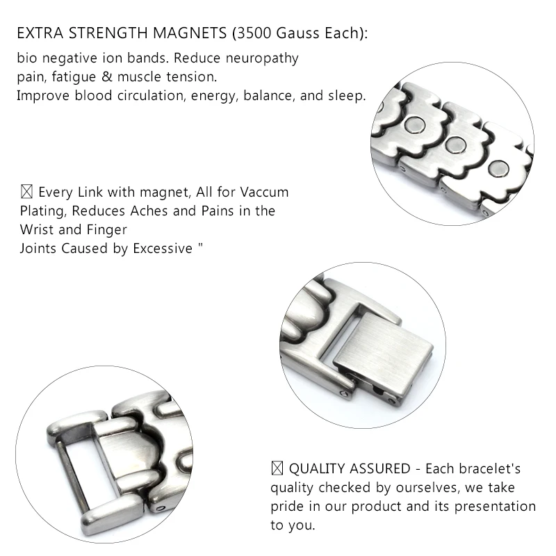 Escalus, винтажный античный серебряный цветной магнитный браслет для мужчин, браслет, 26 шт., магниты, очаровательные браслеты для здоровья, ювелирные изделия, подарок