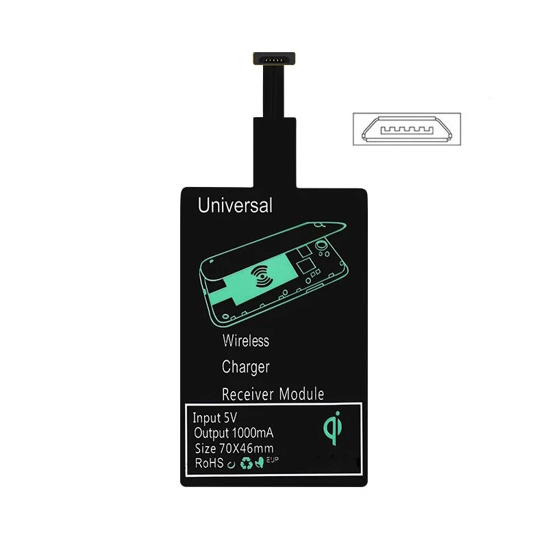 Qi Wireless Charger Receiver Module Smart Charging Adapter Receptor for Android Type-A | Мобильные телефоны и аксессуары