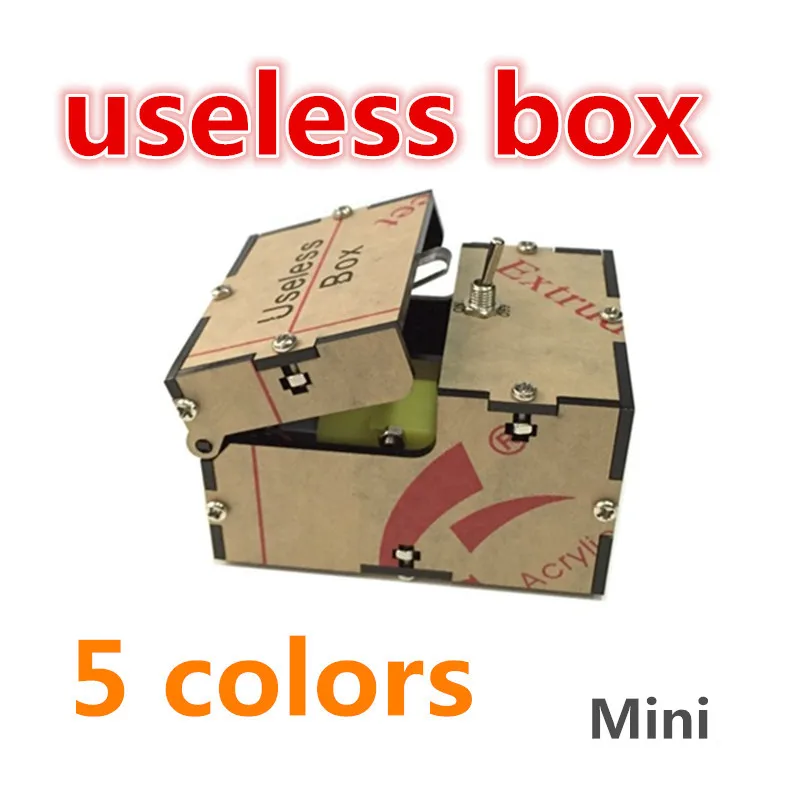

Mini Useless Box Kit Leave Me Alone Box Great Geek Gift Assembled / DIY Fun Joke Novelty Gag Electric Toy Prank Funny Gadget