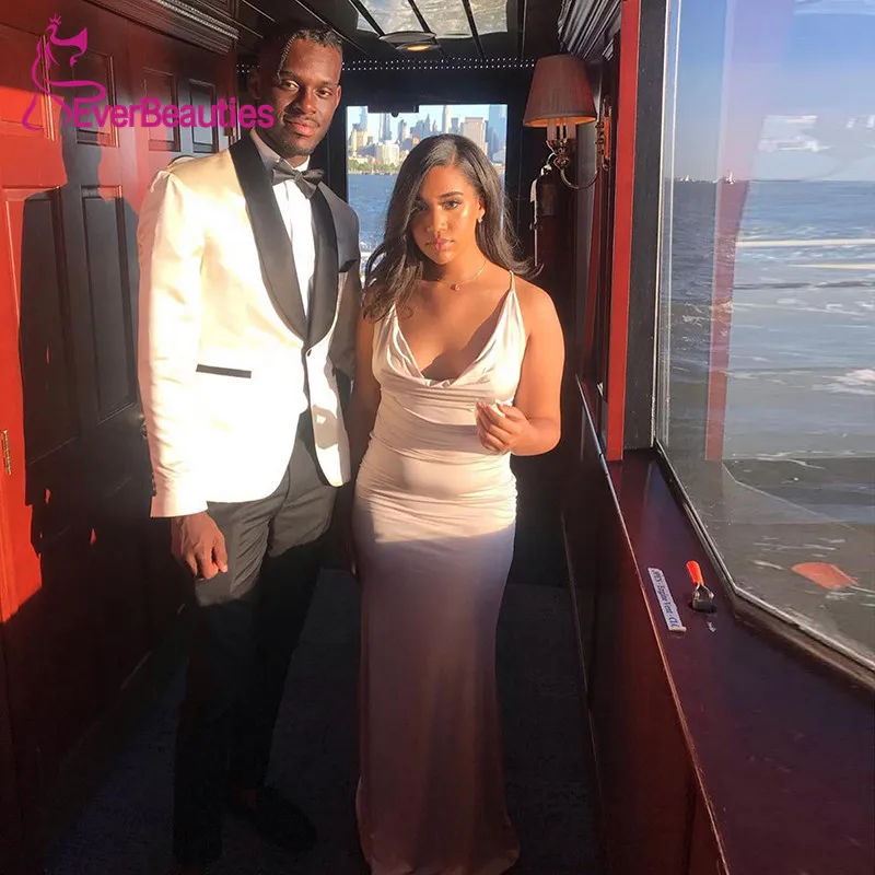 

Mermaid Evening Dress Long Spaghetti Straps Prom Party Dresses Sexy Backless Robe De Soiree Abendkleider 2019