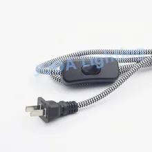 Цветной плетёный провод с металлической кнопкой 303 переключатель 2-контактный разъем кабель для настольной лампы в пол ламповый кабель провод лампы на шнурах аксессуары