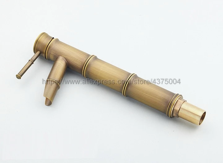 Antique Brass Bathroom Single Handle Hole Hot Cold Water Mixer Taps Wash Basin Bathroom Kitchen Deck Mounted Basin Faucet Nan016