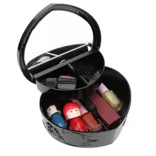 Косметическая пуховка для пудры двухслойная коробка для хранения шкатулка с зеркалом пуховка для пудры ящик для хранения