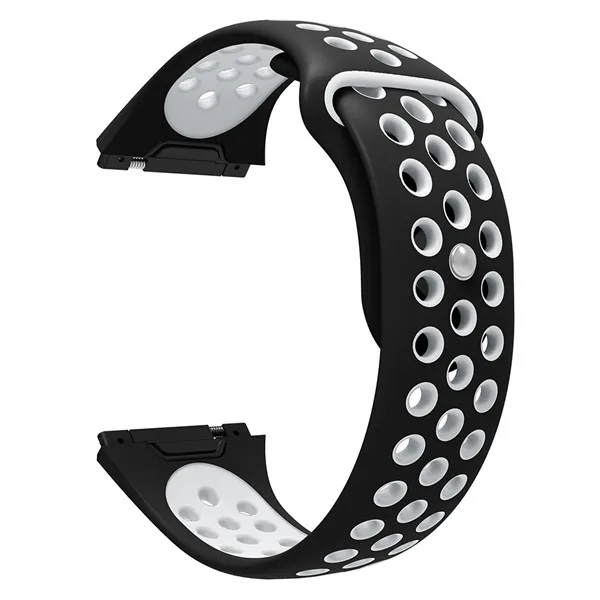 Двойной цвет для Fitbit Ionic аксессуары pulseira ремешок замена силиконовый ремешок для Fitbit Ionic умный Браслет - Цвет: Black white