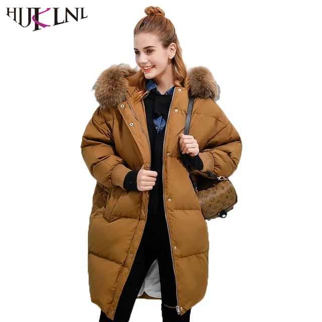 winter puffer coat with fur hood