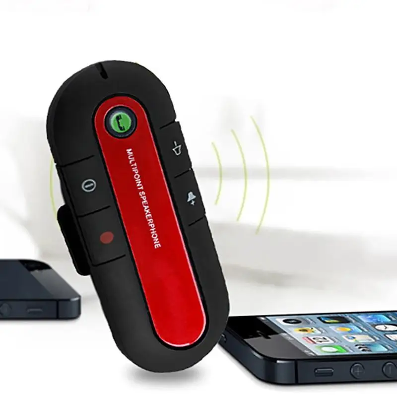 VODOOL Автомобильный Bluetooth беспроводной динамик телефон Тонкий Магнитный громкой связи автомобильный комплект музыкальный плеер козырек клип с автомобильным зарядным устройством