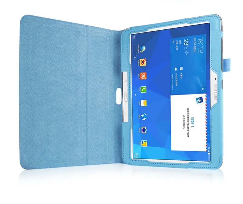 Для samsung galaxy tab 3 10,1 P5200 P5210 P5220 tablet 10 1 дюймов роскошный флип-чехол из искусственной кожи защитный чехол+ стилус - Цвет: sky blue