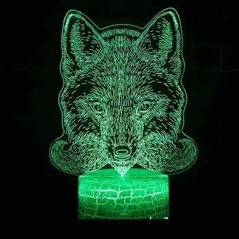 

Wolf Head Series 3d Night Light Led Creative Visual Decoration Lamp Novelty Living Room Gift 3d Light Fixtures Usb Led Lamps