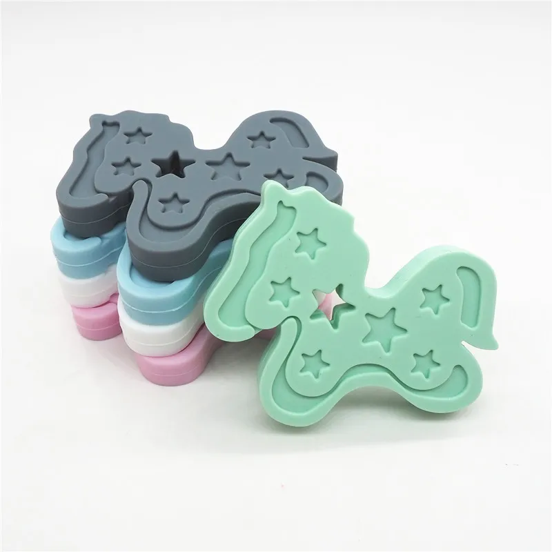 Chenkai 10 шт. BPA Бесплатно Силиконовый Прорезыватель для зубов DIY детей Hobbyhorse