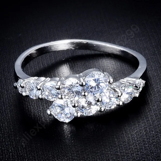 Великолепное женское модное ювелирное изделие, аксессуары для свадеб, высокое качество, 925 пробы Серебряное кольцо с кристаллом по низкой цене
