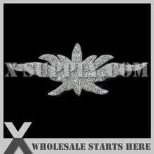 12 шт./лот) Свадебные Rhinestone Аппликация из бисера патч для пользовательских свадебное платье украшения, x1-rat2160