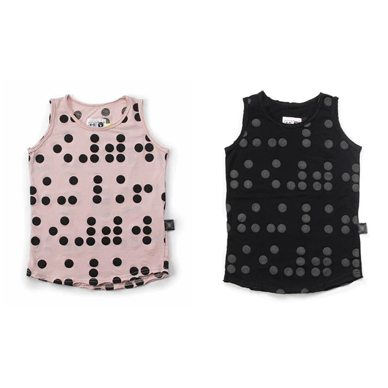 

2018 Nununu Kids Clothes Children Unisex Summer Vest Kids Boys/Girls Braille Pattern Clothing Toddler Summer Sleeveless T shirt