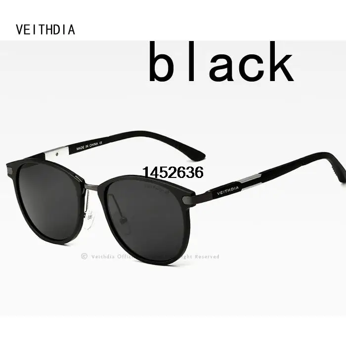 Солнцезащитные очки унисекс в стиле ретро из алюминиево-магниевого сплава, поляризованные линзы, винтажные очки, аксессуары, солнцезащитные очки Oculos de sol shades 6680 - Цвет линз: black with box 2