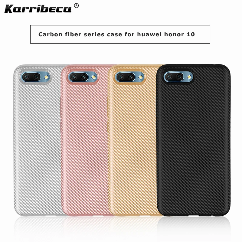 carbon fiber silicone case huawei honor 10 (1)