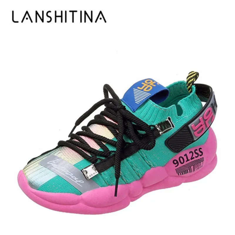 

New 2019 Spring Fashion Women Casual Shoes Mesh Platform Shoes Autumn Women Sneakers Ladies White Trainers Chaussure Femme