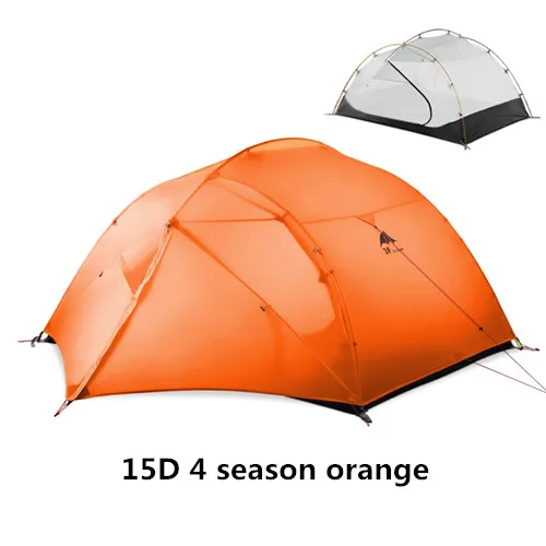 3F UL GEAR 3 человек 4 сезон 15D палатка Открытый Сверхлегкий походный альпинистский охотничий водонепроницаемый палатки наземный лист - Цвет: 15D 4 season orange