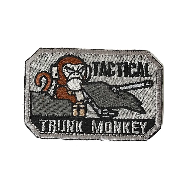 Военный Патч армейский военный значок патч "тактическая обезьяна" нарукавник/значок/наплечный патч - Цвет: Серый