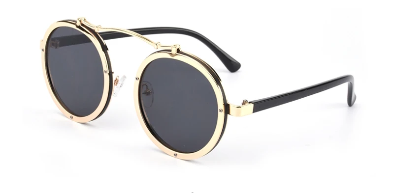Leonlion, готические стимпанк Солнцезащитные очки для женщин/мужчин, фирменный дизайн, металлические круглые солнцезащитные очки, мужские очки в стиле панк, UV400