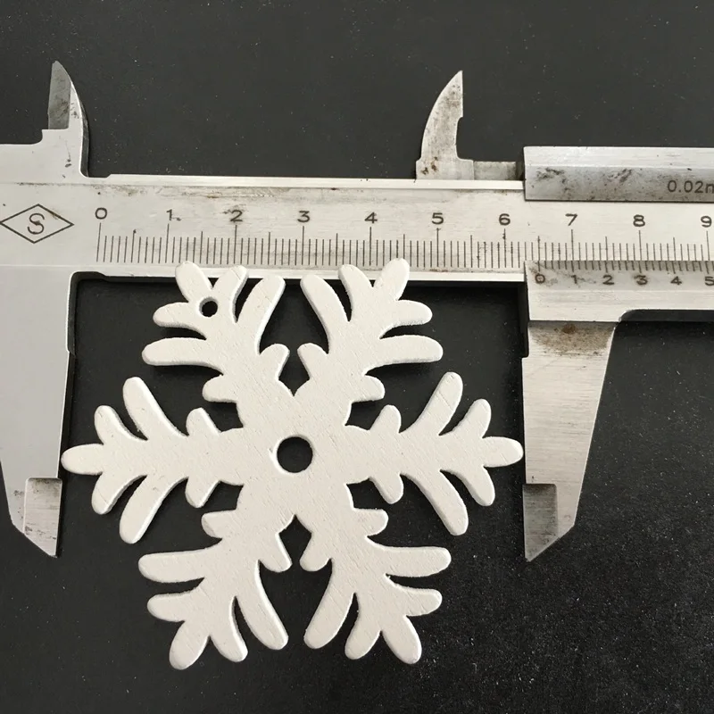 10 шт./компл. белый орнаменты для рождественой елки деревянные подвесные Кулоны из нержавеющей стали Ангел и Снежный колокол Лось звезда год украшения для дома - Цвет: Design 33