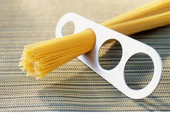 

200pcs Stainless Steel Pasta Spaghetti Measurer Measuring Tool Kitchen Gadget Portion Control Noodles Ruler wen6501