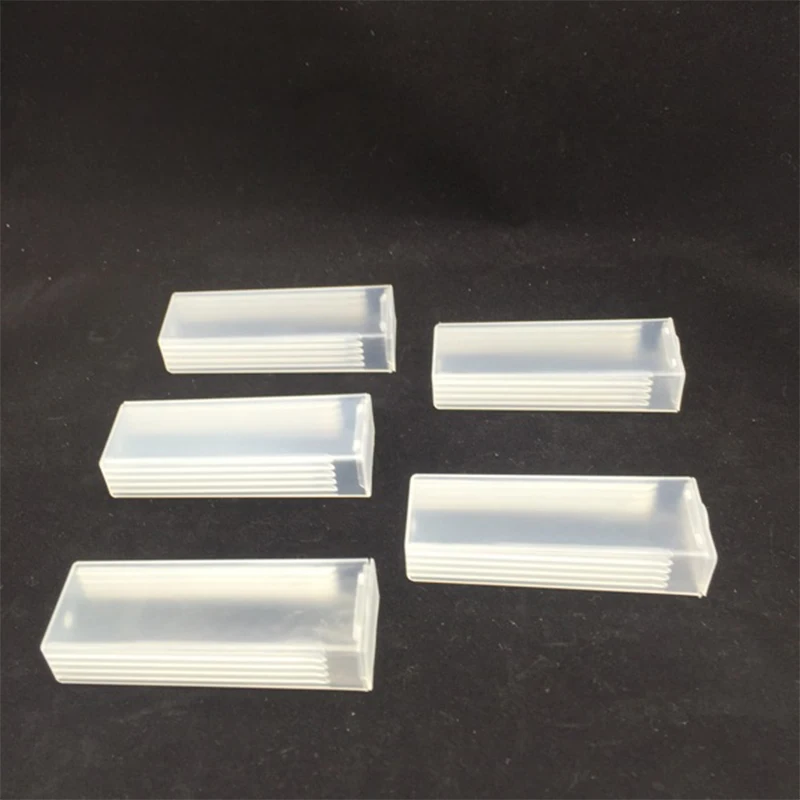 Lot De 5 Lames De Microscope Vierges En Verre - Porte-objet Concave, Avec Boîte