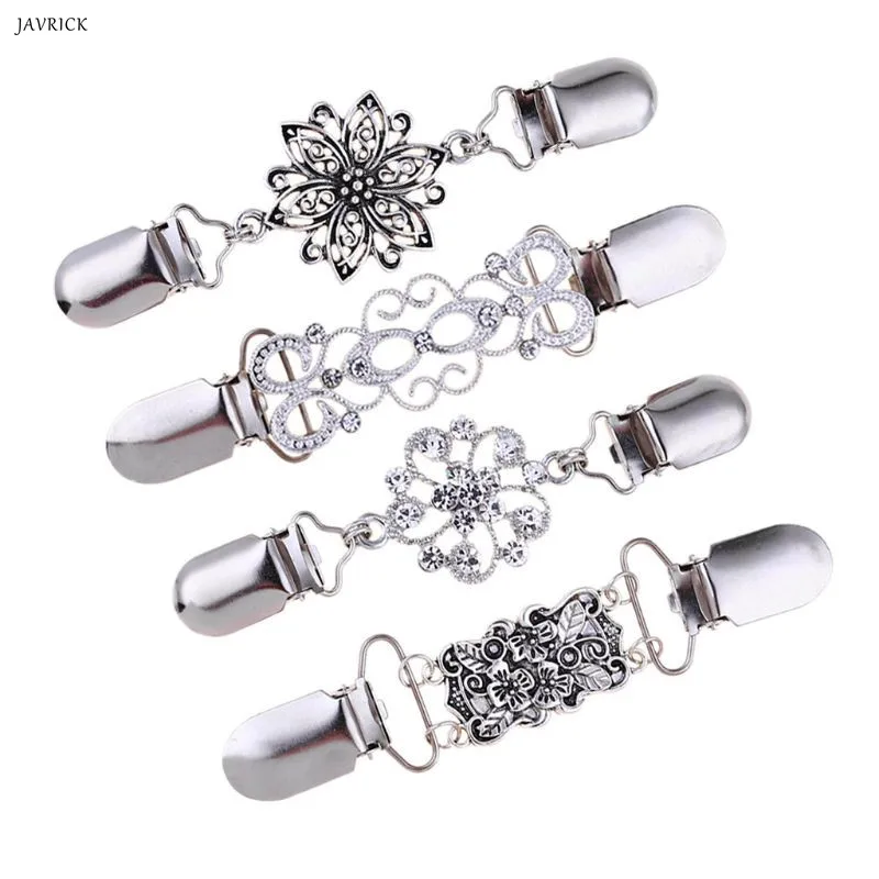 

4 Pcs/set Fashion Women Cardigan Retro Duck Clip Sweater Blouse Shawl Clips Shirt Collar Clasps Brooch
