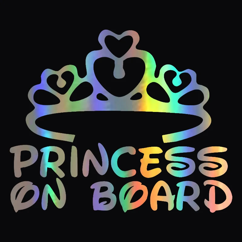 

Car Sticker Vinyl 17*14cm Princess On Board Stickers Baby Girl on Board Sticker on Car Styling Reflective 3D Stickers and Decals