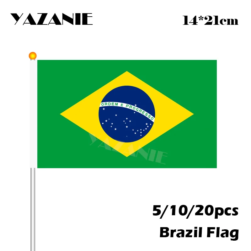 5/10/20 шт. флаги для Бразилии 14 х21 см|hand waving flags|brasil flagflags countries |