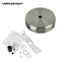 Дизайнер освещения Зеленый латунный патрон для лампы 100 мм диаметр винтажный потолок Роза пластина с крюком держатель приспособления для лампочки люстра лампа