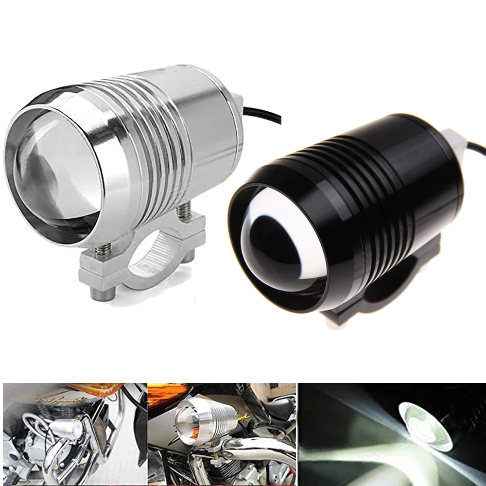 

Black/Silver U2 1200LM 30W High Low Beam Motorcycle Headlight LED Driving Motorbike Fog Light Flash Lamp Bicycle Headlamp Bulb